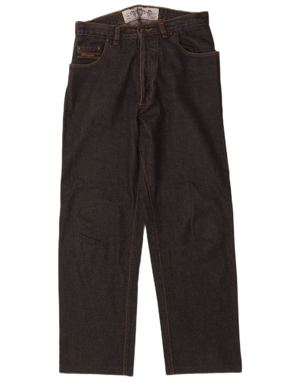 Wrangler Mens Straight Jeans W32 L29 Algodão Preto