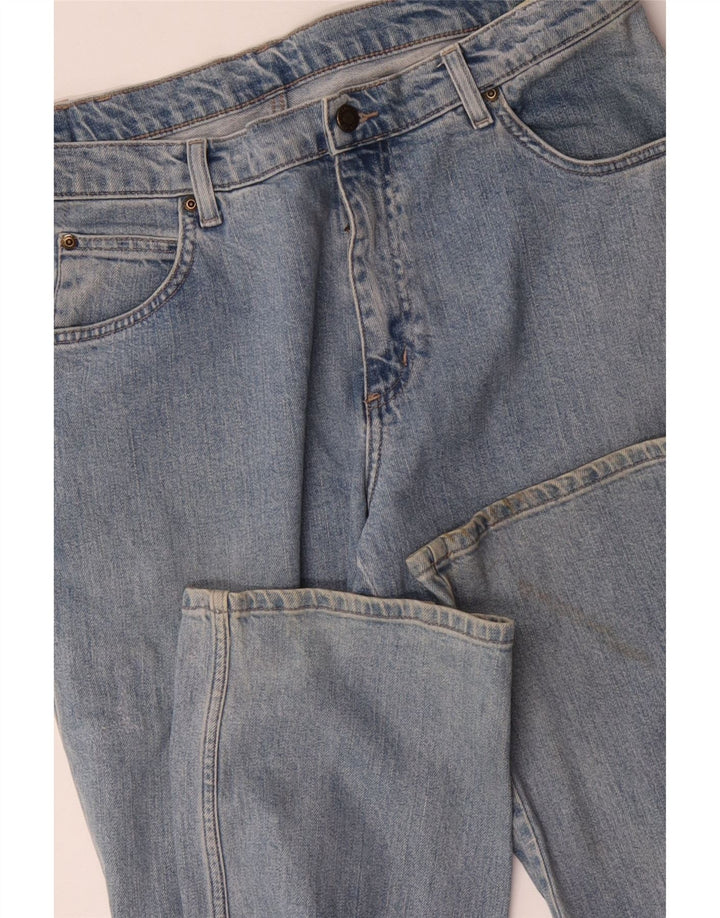 Calça jeans reta masculina WRANGLER regular fit W36 L32 algodão azul
