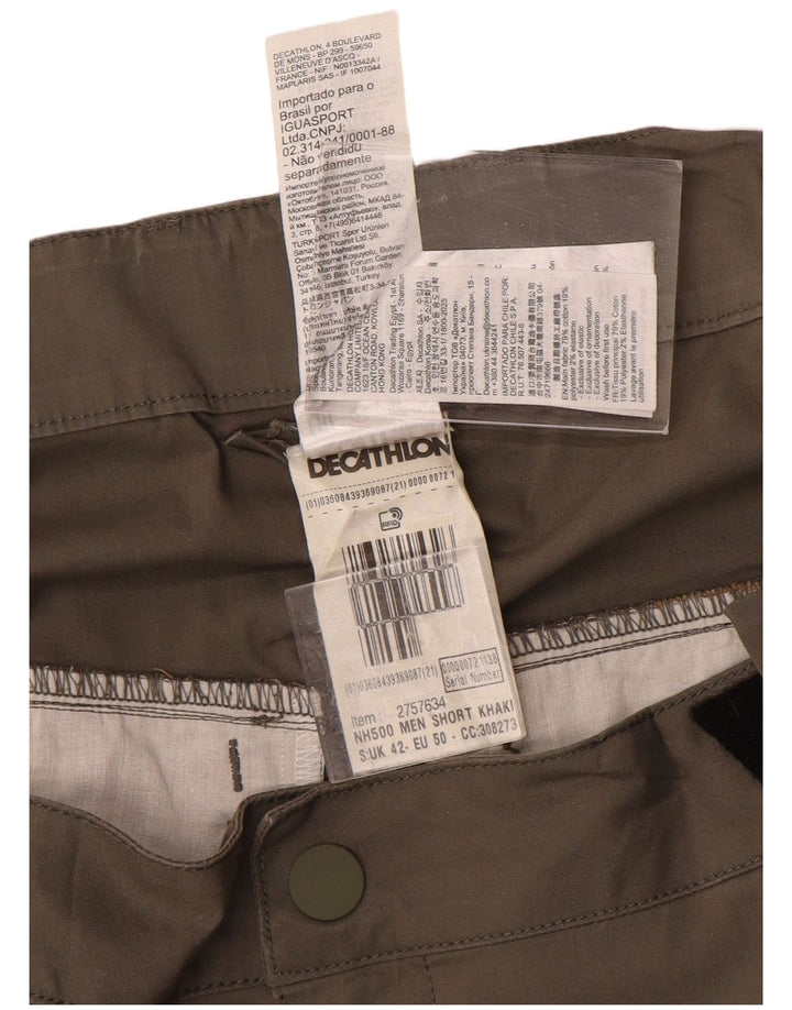 Shorts cargo masculino DECATHLON W42 XL poliéster marrom