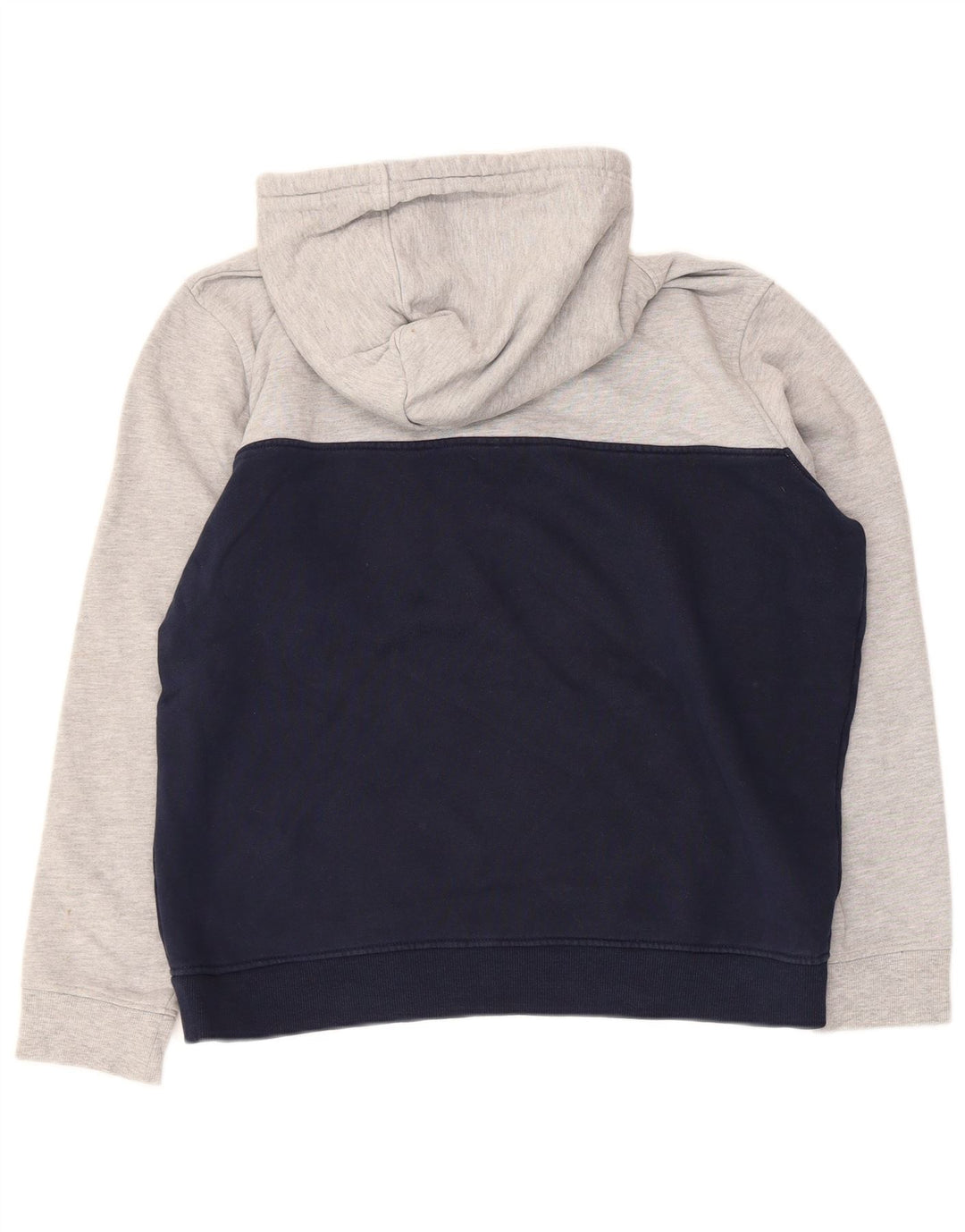 Suéter masculino com capuz e gola redonda Fat Face algodão colorblock cinza médio