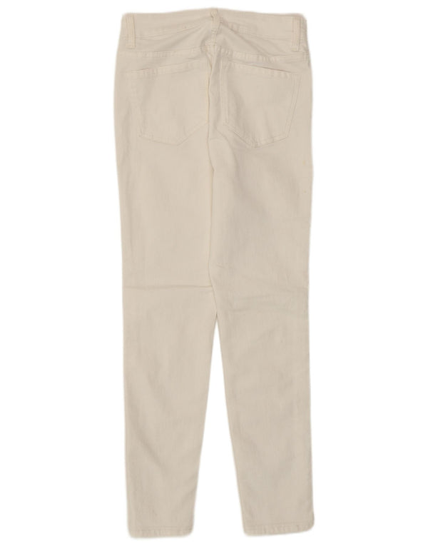 Marks & Spencer Feminino The Ivy Skinny Jeans Reino Unido 8 Pequeno W26 L26 Algodão Branco