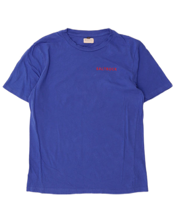 Camiseta masculina Saltrock Top grande algodão azul