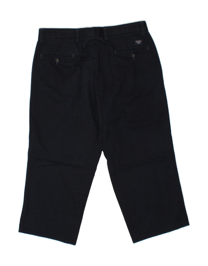 DOCKERS Mens Straight Cropped Trousers W34 L23 Navy Blue Cotton Vintage Dockers and Second-Hand Dockers from Messina Hembry 