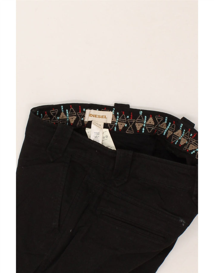 DIESEL Womens Slim Chino Trousers W26 L28  Black Cotton Vintage Diesel and Second-Hand Diesel from Messina Hembry 