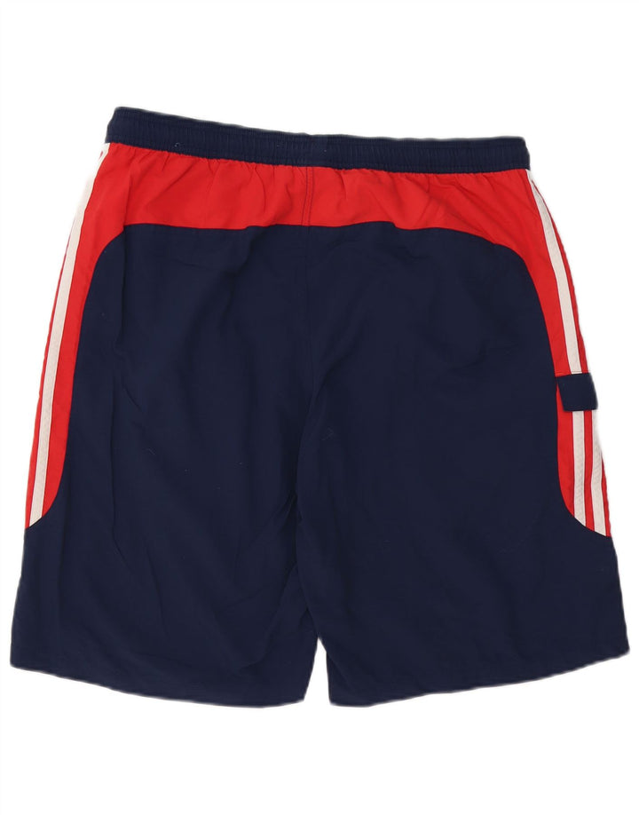 Shorts esportivos masculinos ADIDAS grande poliéster colorblock azul marinho