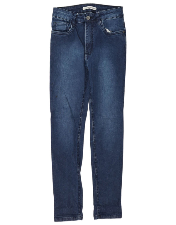 Calvin Klein Jeans Skinny Feminino EU 38 Pequeno W24 L27 Azul Algodão