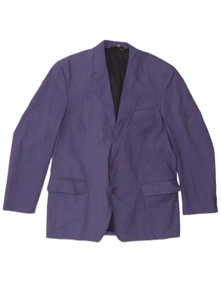 Jaqueta blazer masculina Rohan com 2 botões Reino Unido 40 poliéster azul marinho grande