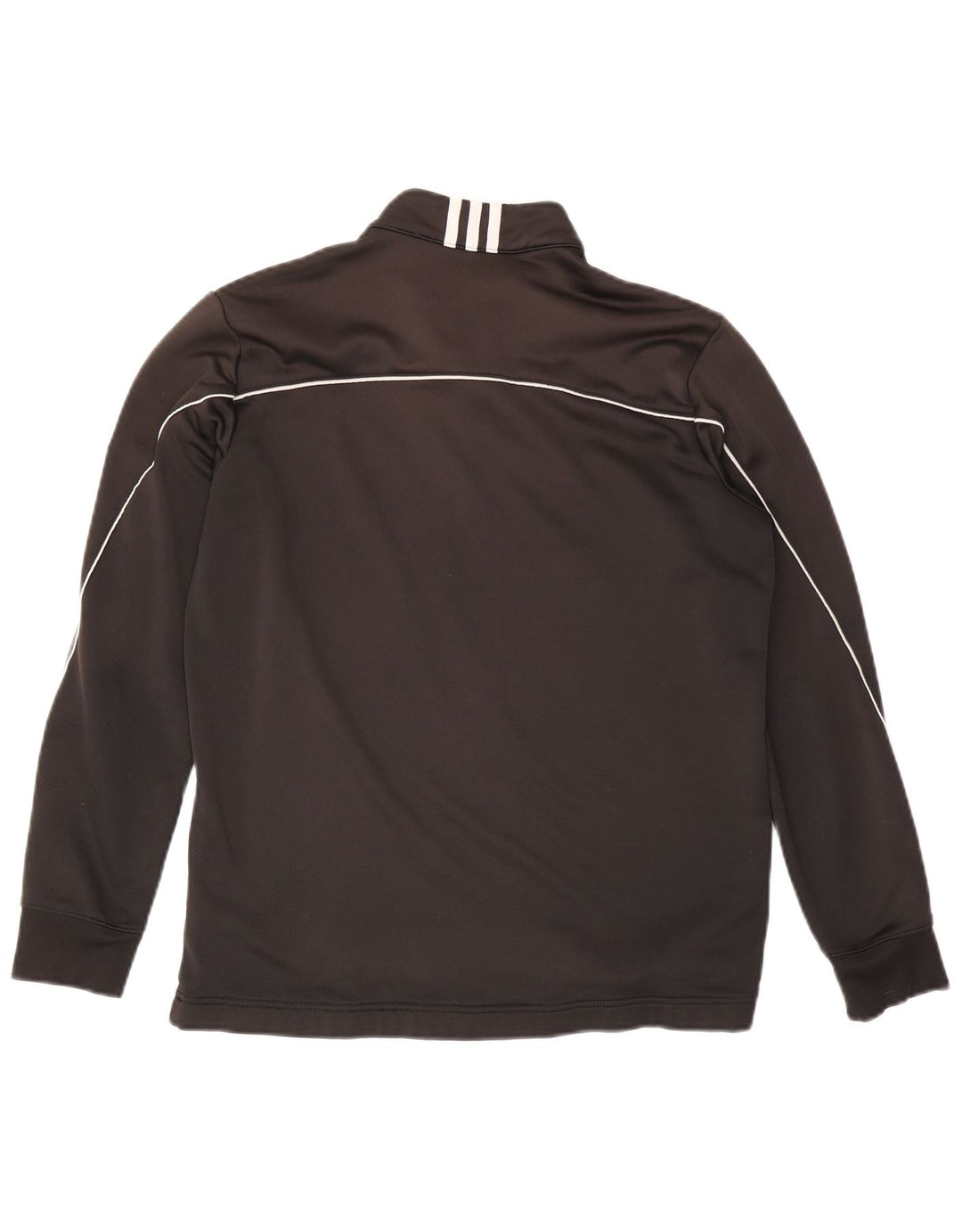 Adidas Mens Climalite Zip Neck Moletom Jumper Grande Poliéster Preto