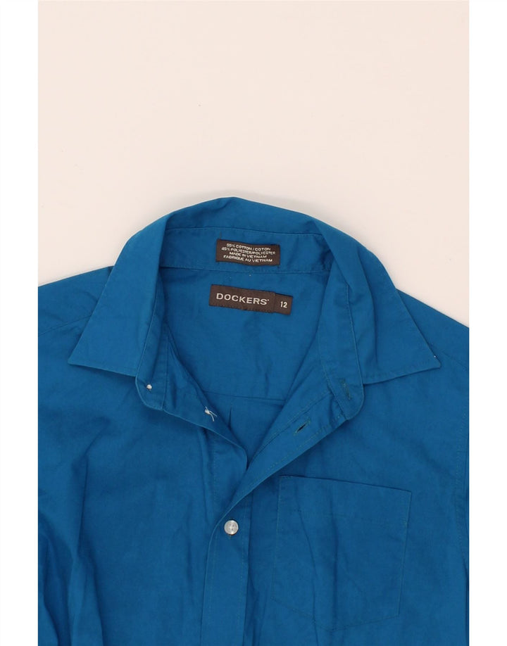 DOCKERS Womens Shirt US 12 Large Blue Nylon Vintage Dockers and Second-Hand Dockers from Messina Hembry 