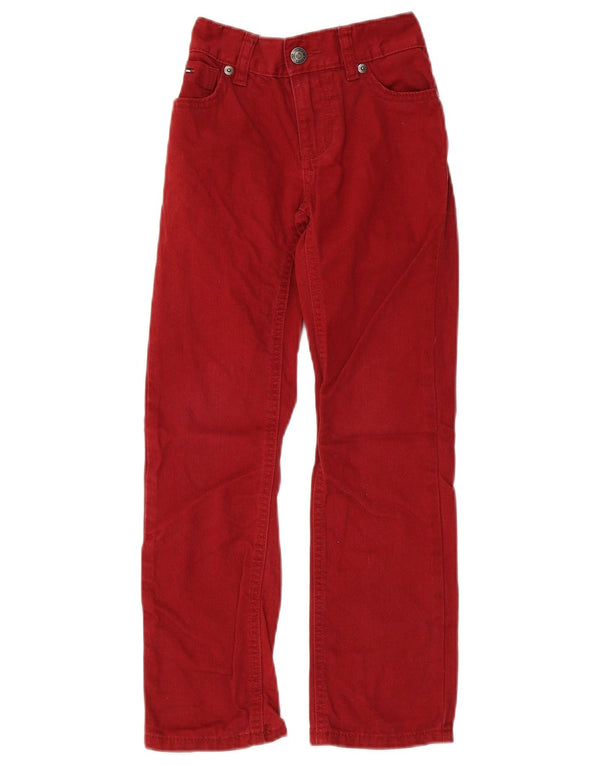 TOMMY HILFIGER Meninos Jeans retos 6-7 anos W22 L22 Algodão Borgonha