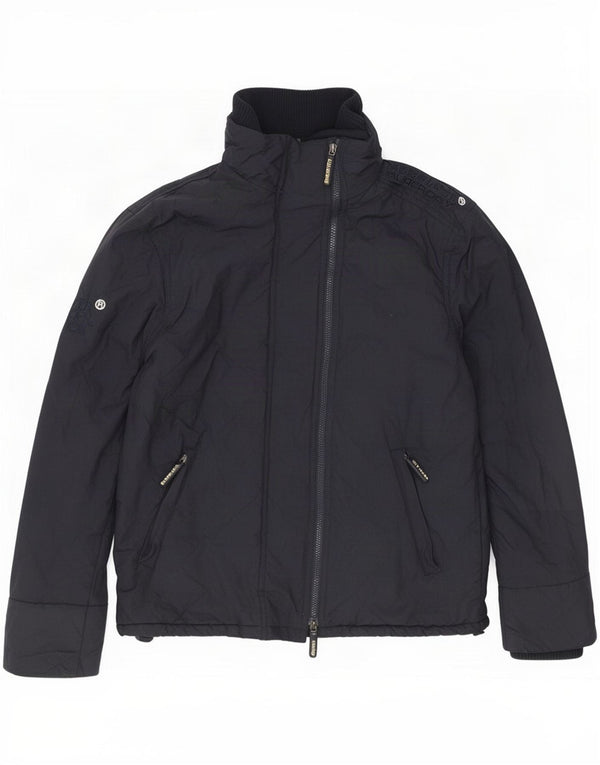 Jaqueta corta-vento masculina Superdry UK 40 grande azul marinho nylon