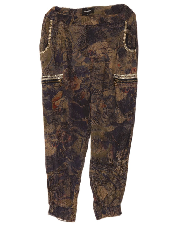 Desigual Calça jogger feminina pequena W30 L25 multicolorida floral