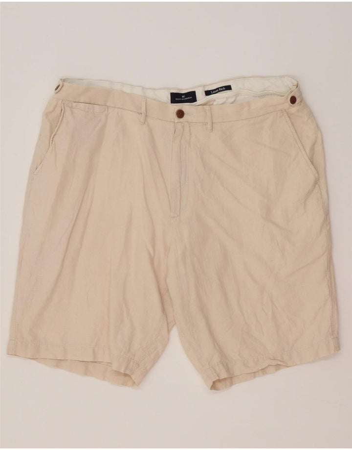 Shorts Chino Masculino Marks & Spencer W42 XL Linho Bege
