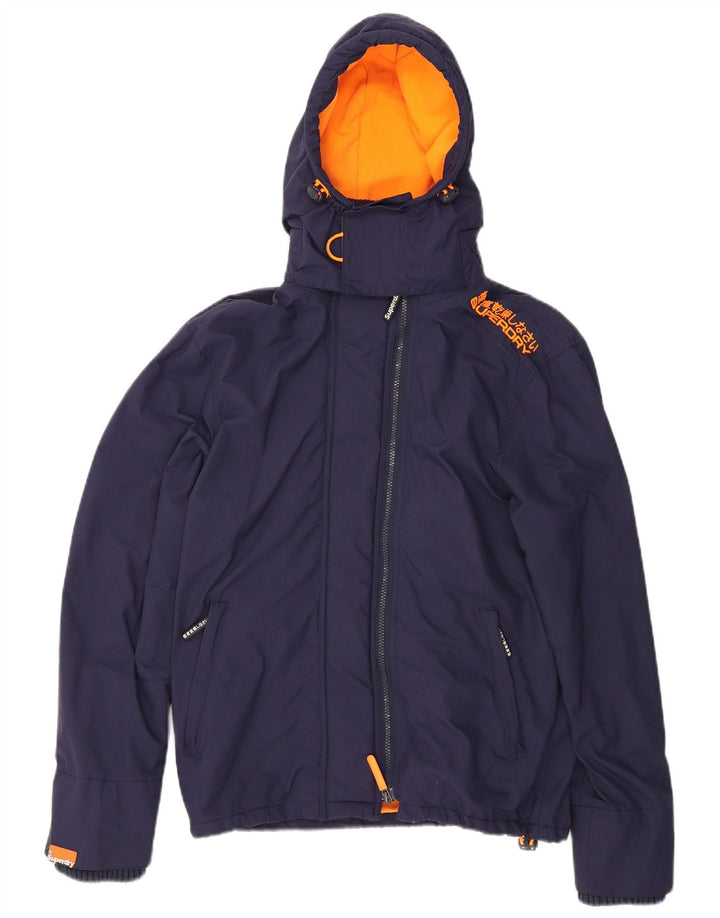 Jaqueta corta-vento masculina Superdry The Windcheater UK 36 pequena azul marinho
