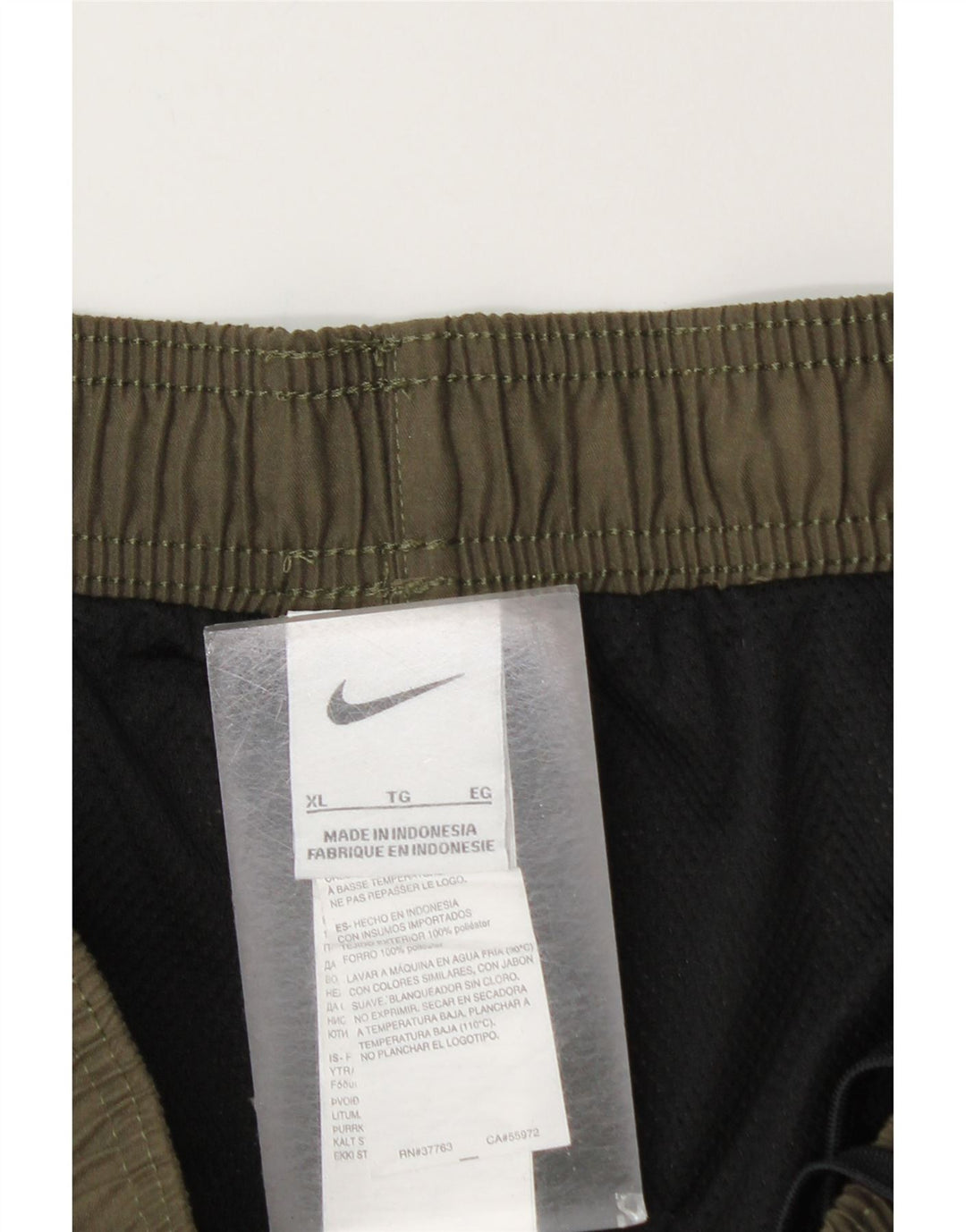 Shorts esportivos masculinos NIKE XL cáqui poliéster