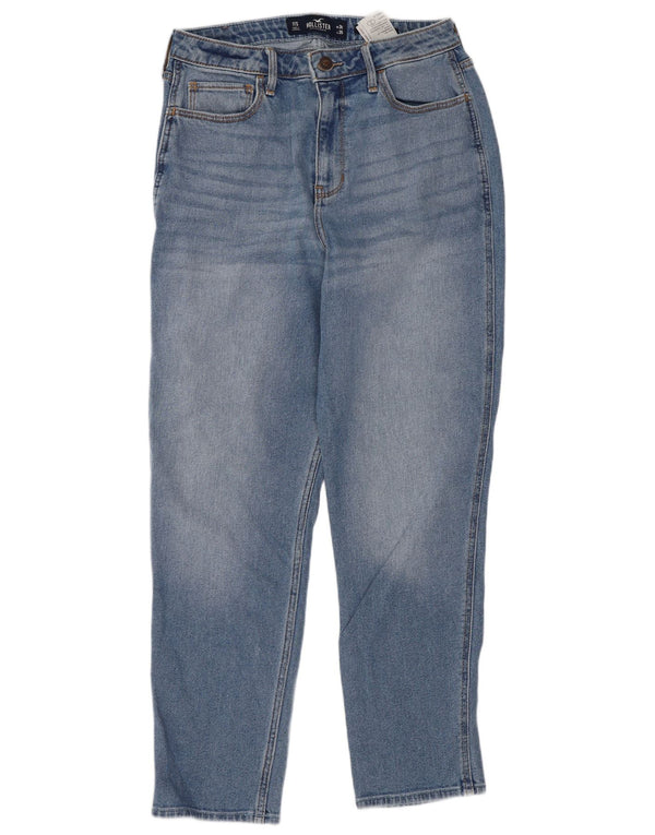 Calça jeans feminina Hollister Mom Jean cintura alta cônica US 11 grande W30 L25 azul
