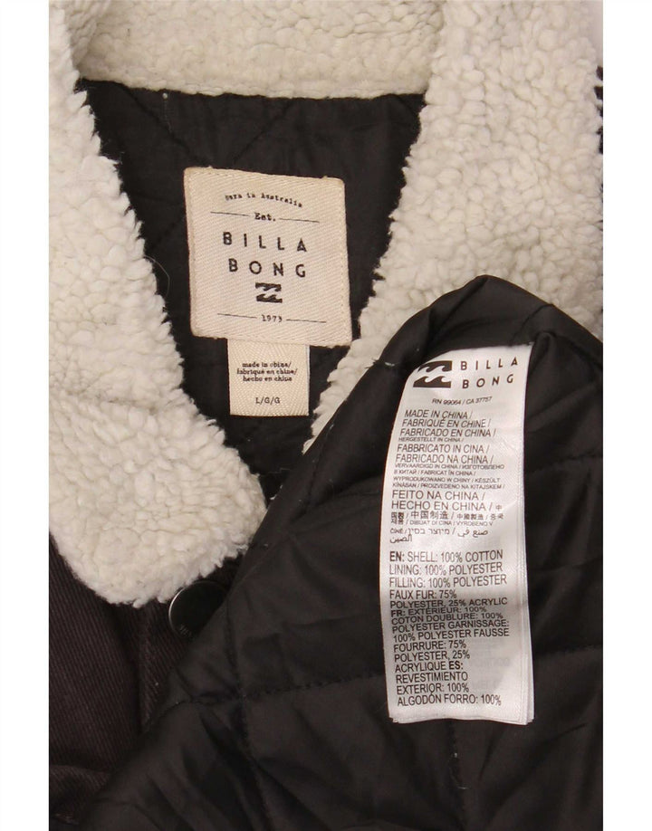 Jaqueta jeans masculina Billabong Regular Fit UK 40 grande algodão cinza
