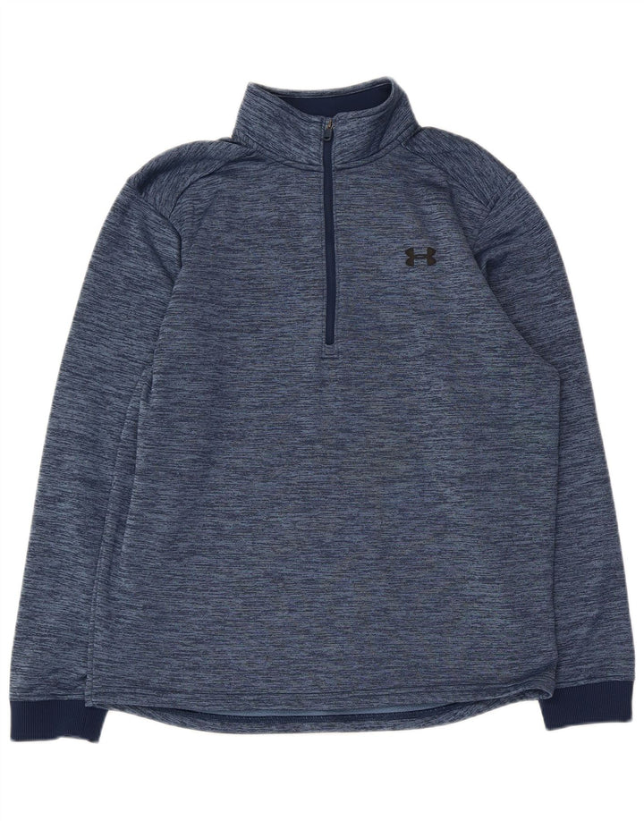 Under Armour masculino Cold Gear moletom jumper médio azul marinho salpicado