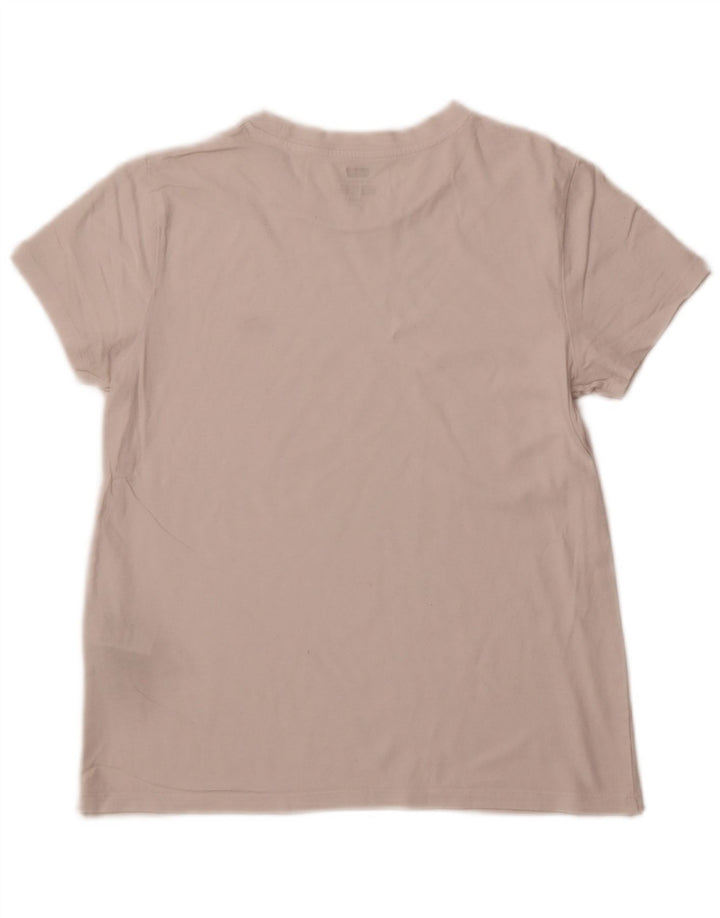 Camiseta feminina LEVI'S UK 10 pequena algodão branco