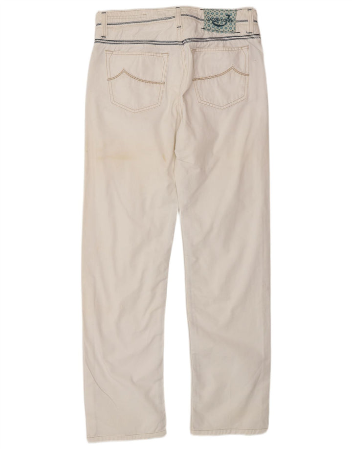 Jacob Cohen Jeans retos masculinos W33 L31 algodão branco