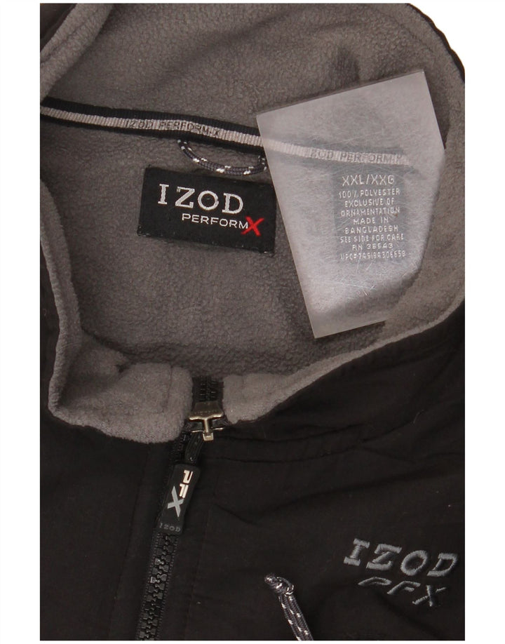 Jaqueta de lã masculina IZOD UK 44 2XL cinza Colourblock poliéster