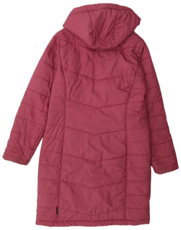 Casaco acolchoado com capuz feminino Mountain Warehouse Reino Unido 8/10 de poliéster rosa pequeno
