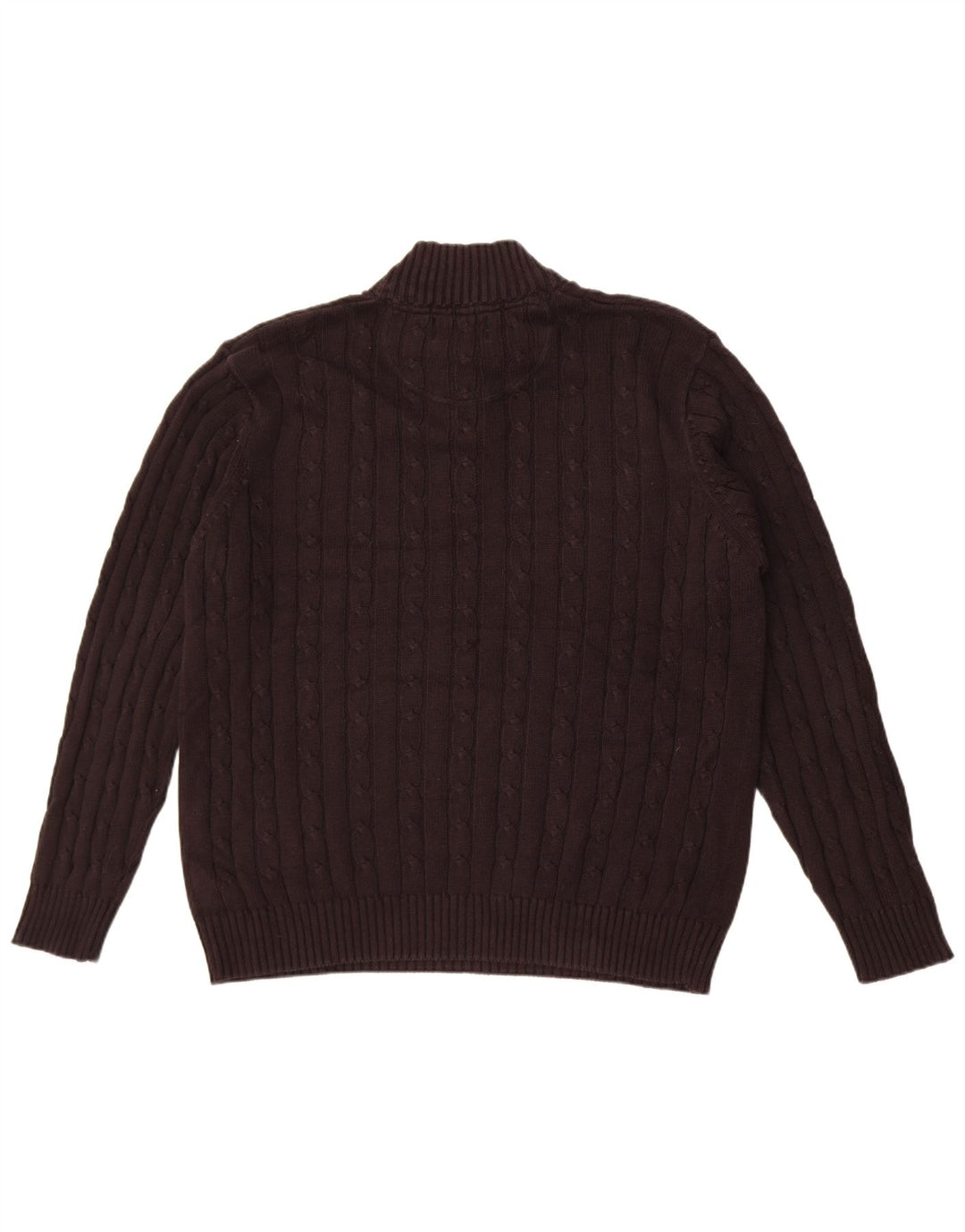 Suéter masculino Marks & Spencer Blue Harbor com zíper e gola grande preto