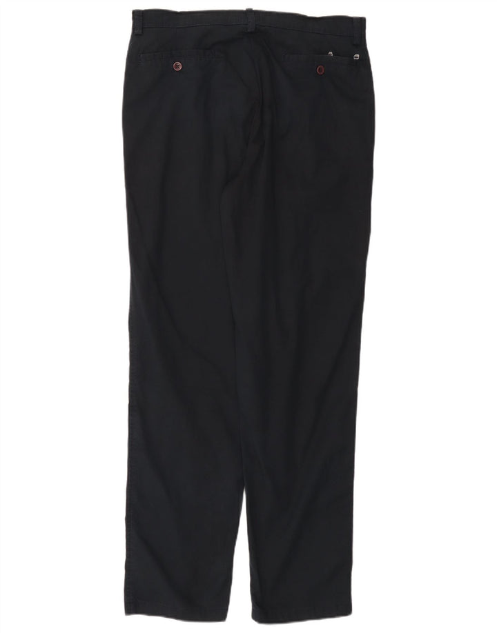 Calça chino reta masculina TRUSSARDI IT 50 grande W30 L31 azul marinho