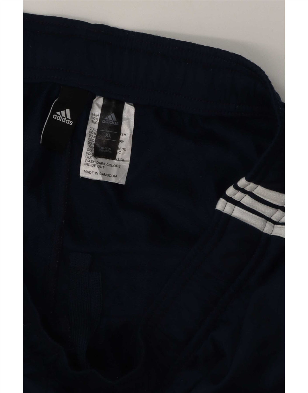 Calça de treino masculina Adidas XL azul marinho poliéster