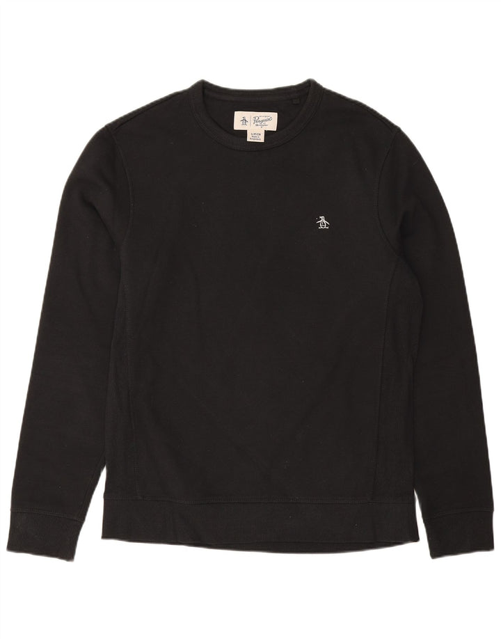 PENGUIN moletom masculino jumper pequeno algodão preto