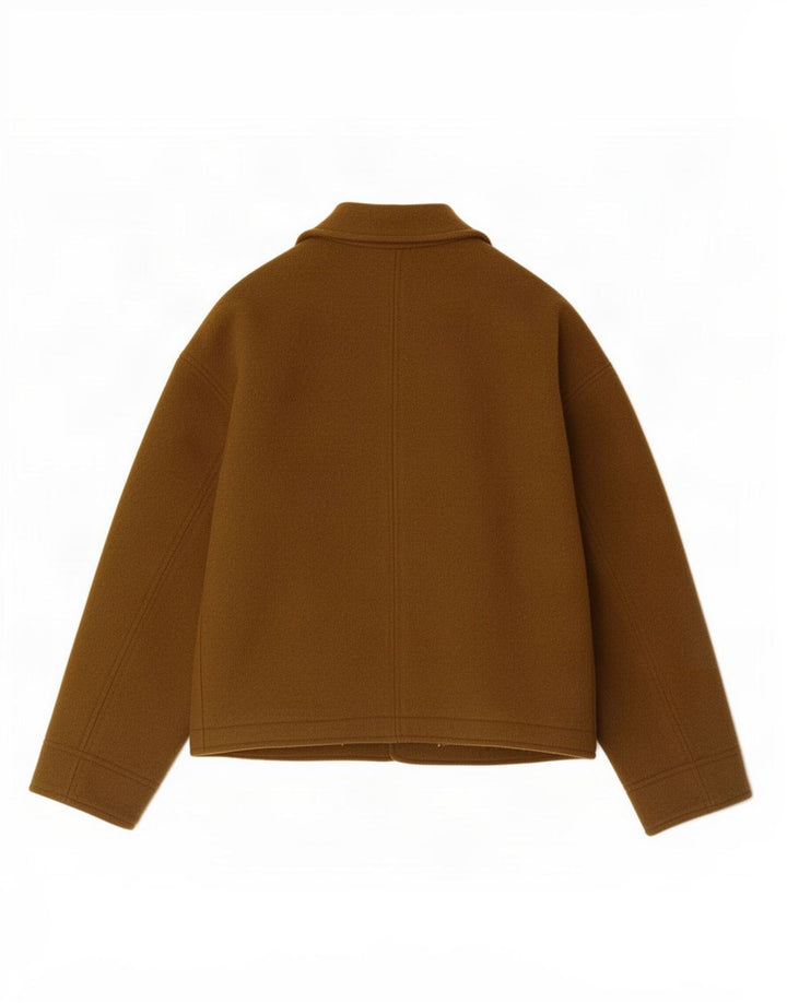 Jaqueta blazer feminina vintage Trachten com 2 botões UE 42 grande lã cáqui