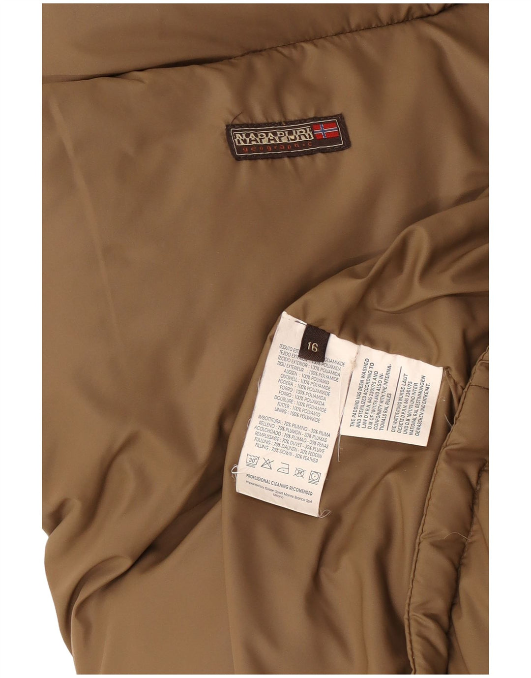 Colete NAPAPIJRI Menino Acolchoado 15-16 Anos Bege Poliamida