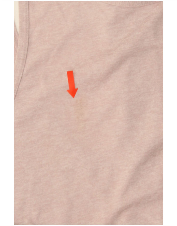 Nike Womens Dri Fit Vest Top UK 12 Médio Rosa Poliéster