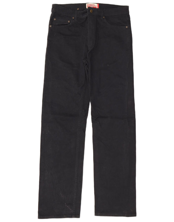 Lee Mens Riders Straight Jeans W34 L32 Navy Blue Cotton