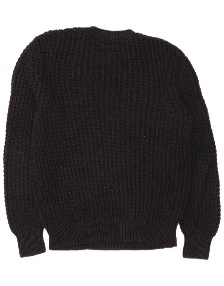 Suéter masculino All Saints com gola redonda, algodão preto médio