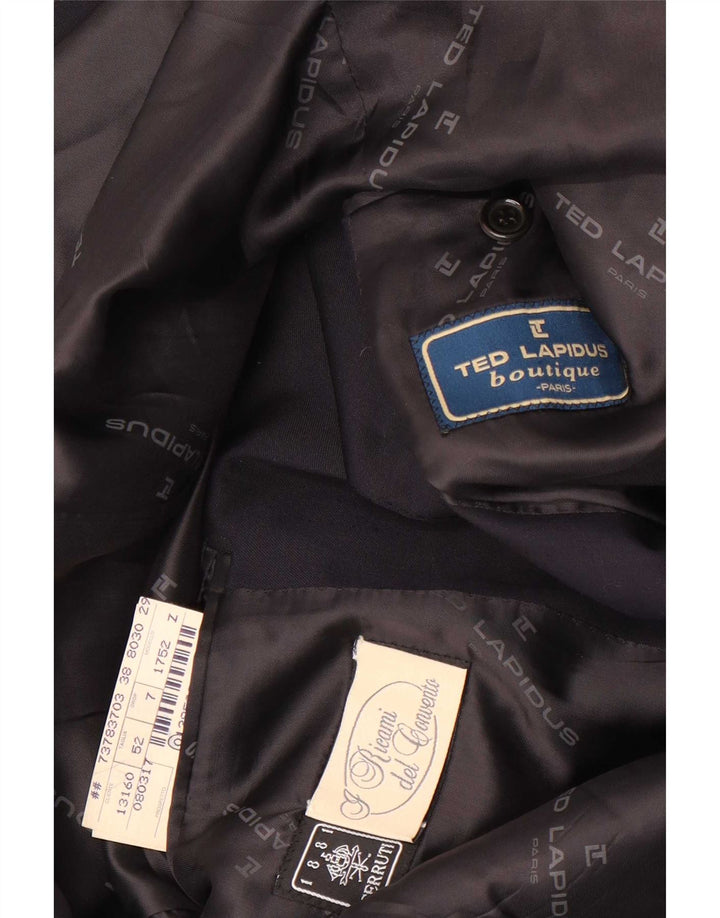 Jaqueta Blazer Masculina Cerruti 1881 com 3 Botões IT 52 XL Azul Marinho Lã