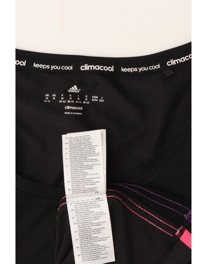 Camiseta Adidas Climacool Feminina Top UK 12/14 Médio Preto Poliéster