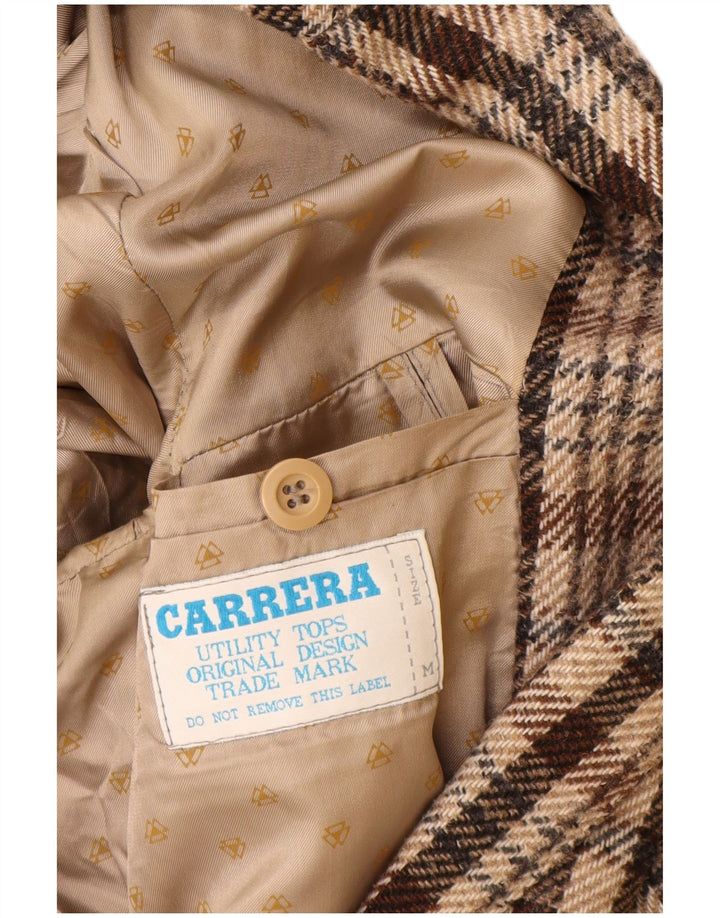 Jaqueta blazer masculina Carrera com 2 botões UK 38 xadrez marrom médio