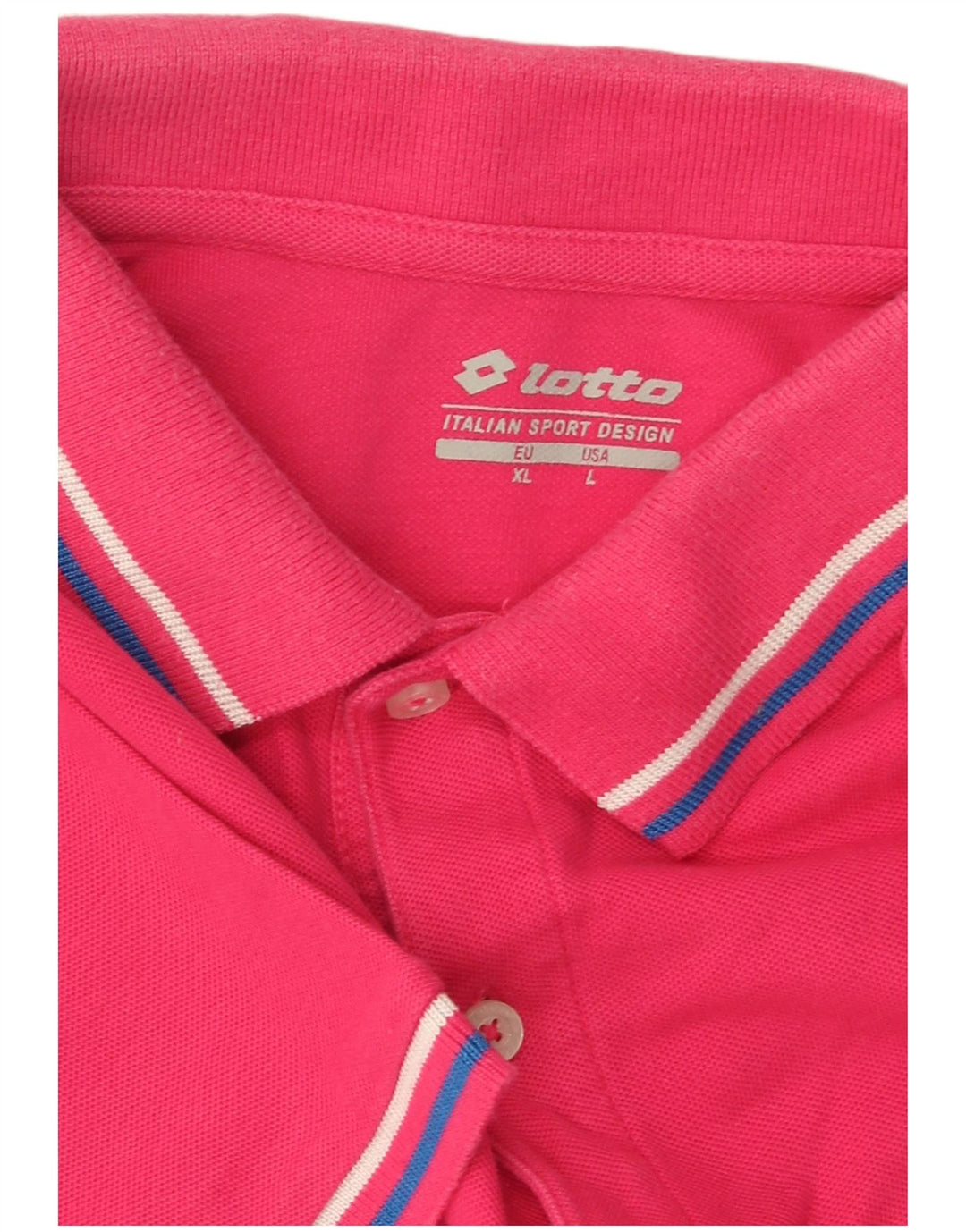Camisa polo masculina LOTTO grande algodão rosa