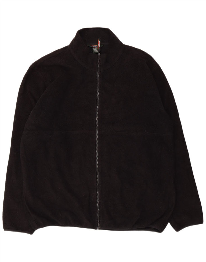 Jaqueta de lã masculina L.L.Bean UK 42 XL poliéster preto