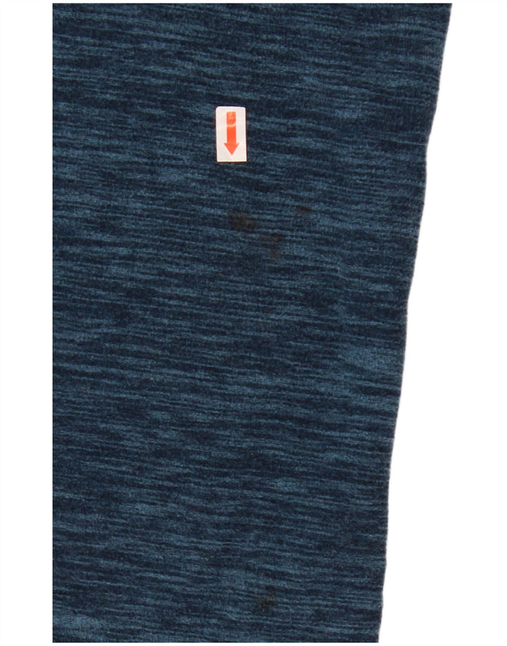 MOUNTAIN WAREHOUSE Suéter masculino de lã com zíper e gola 2XL poliéster manchado azul