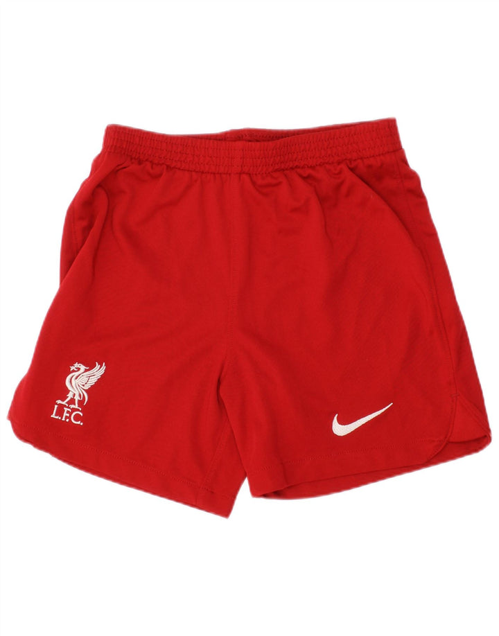 Nike Boys Liverpool Sport Shorts 6-7 anos grande poliéster vermelho