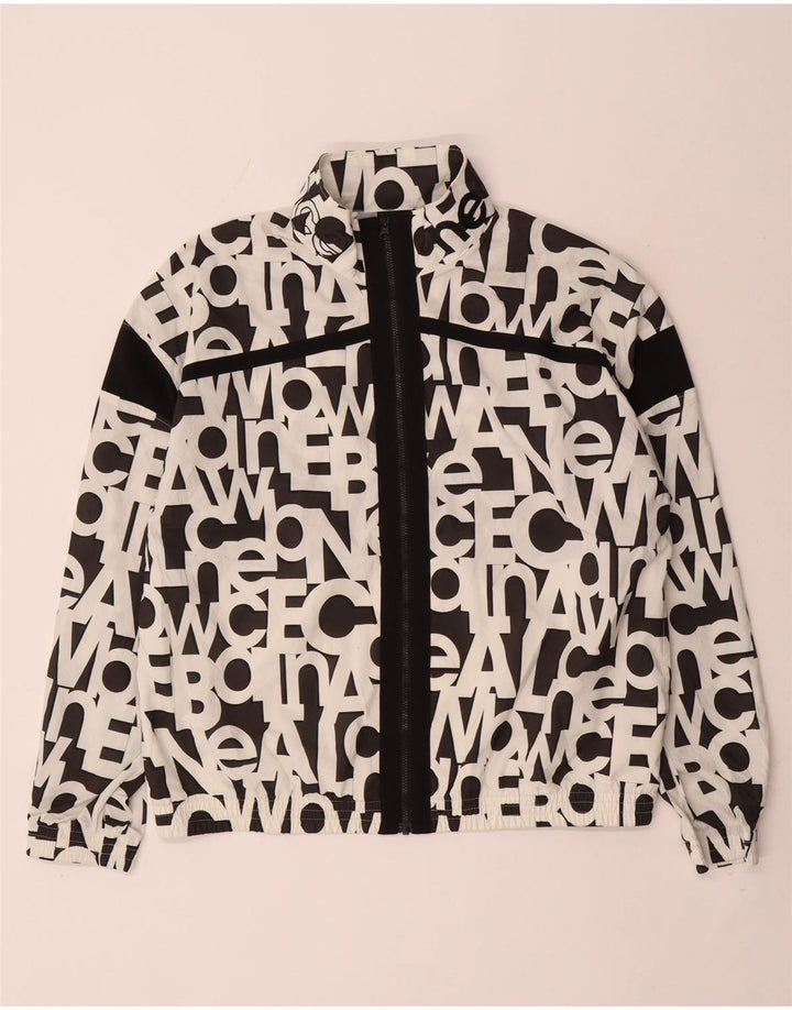 Jaqueta Bomber Feminina New Balance Graphic Oversized UK 10 Pequena Branca
