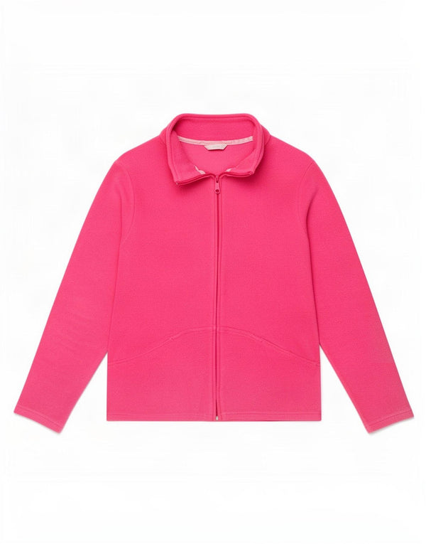 Jaqueta de lã feminina Marks & Spencer Reino Unido 16 grande poliéster rosa
