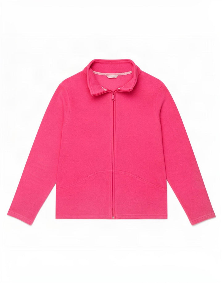 Jaqueta de lã feminina Marks & Spencer Reino Unido 16 grande poliéster rosa