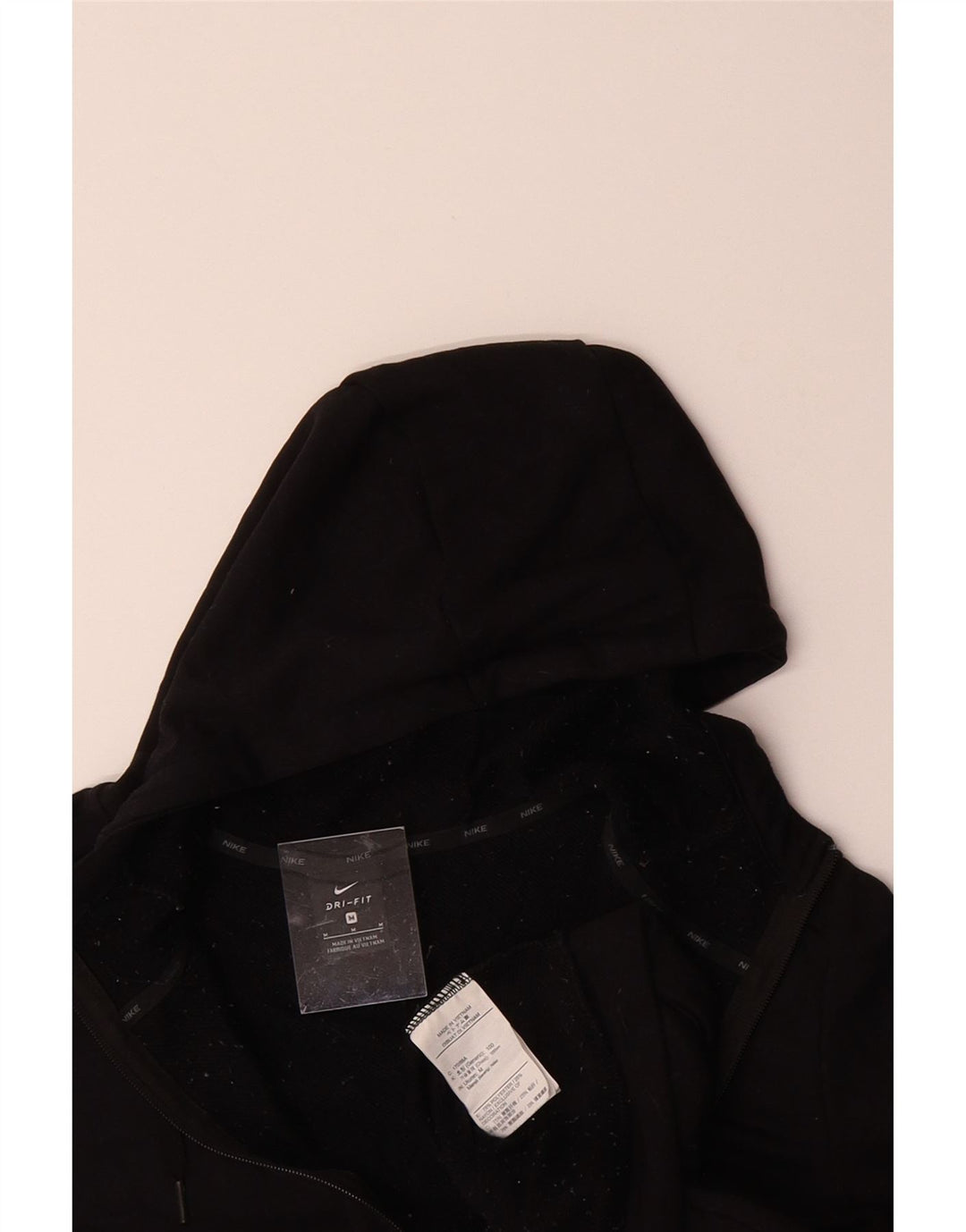 Suéter NIKE masculino com capuz e zíper médio preto poliéster