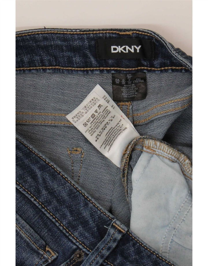 Dkny Calça jeans feminina slim W30 L27 algodão azul
