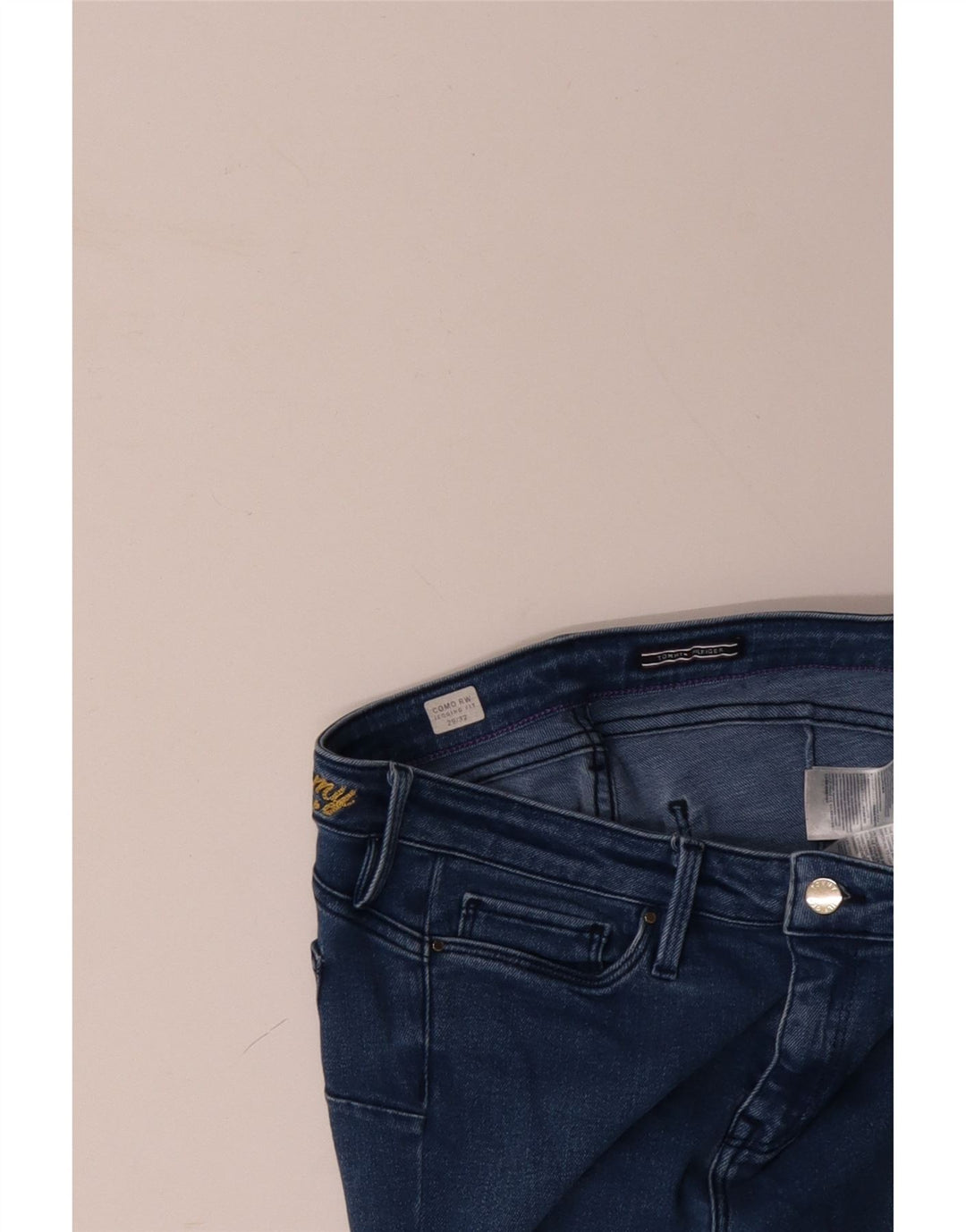 TOMMY HILFIGER Feminino Como RW Skinny Jeans W29 L26 Azul Algodão