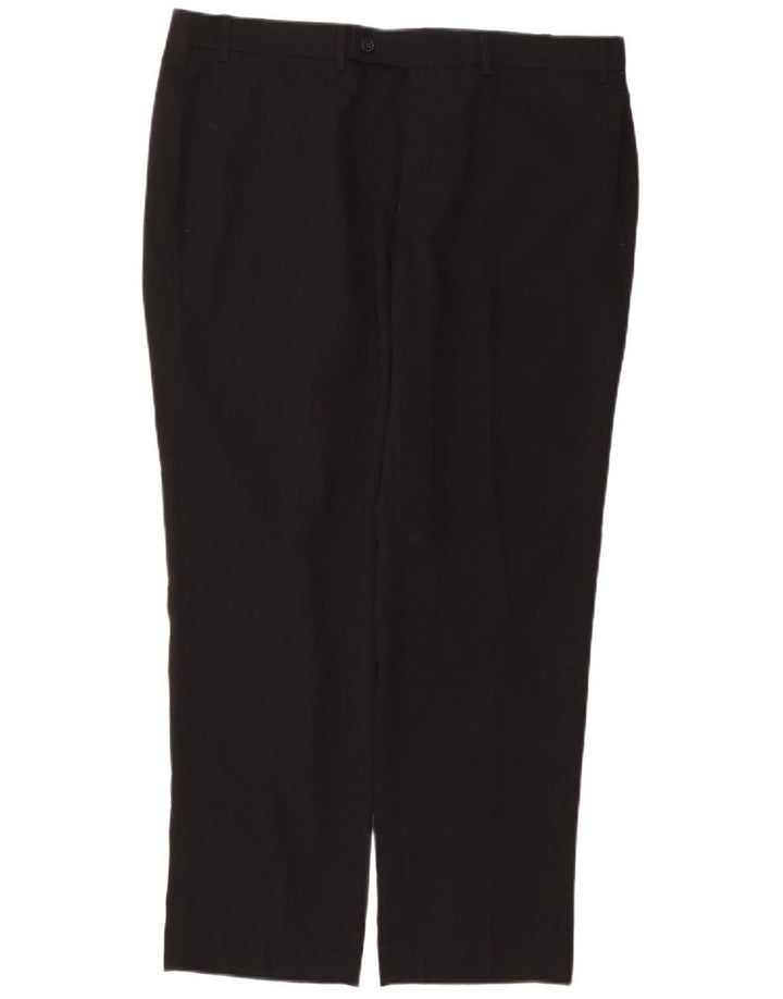 Calça masculina de terno reto RALPH LAUREN W38 L30 poliéster preto