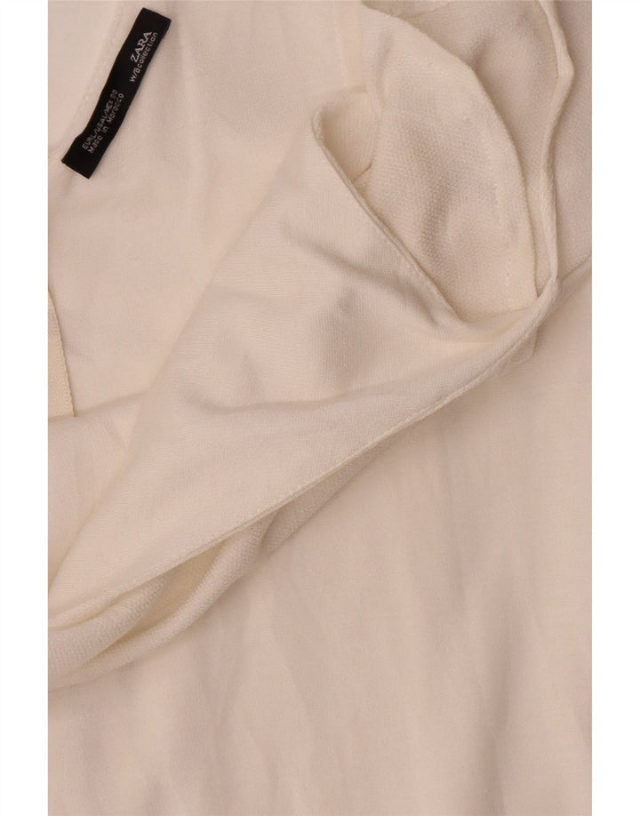Vestido slip feminino Zara UK 14 grande branco